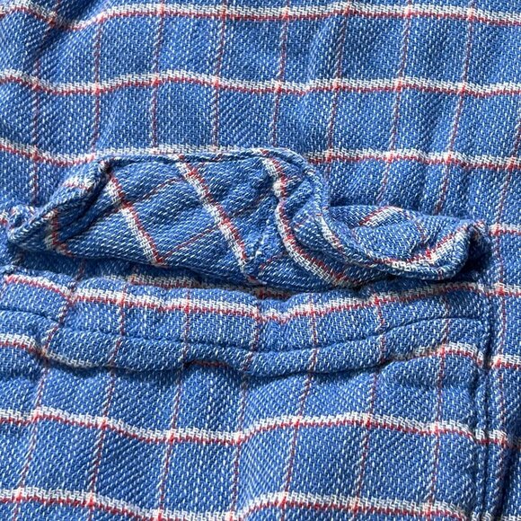 Levis Long Sleeve Button Up Shirt Blue Plaid Slim Fit Medium Mens Medium * - Picture 5 of 10